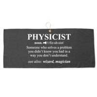 Physicist Definition Wizard Scientist Physics Tshirt Funny Large Microfiber Waffle Golf Towel