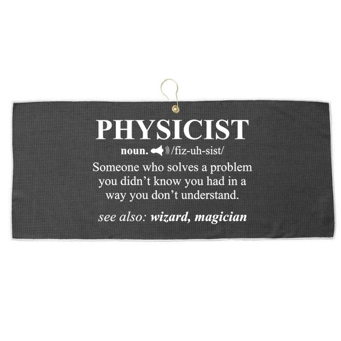 Physicist Definition Wizard Scientist Physics Tshirt Funny Large Microfiber Waffle Golf Towel