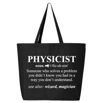 Physicist Definition Wizard Scientist Physics Tshirt Funny 25L Jumbo Tote