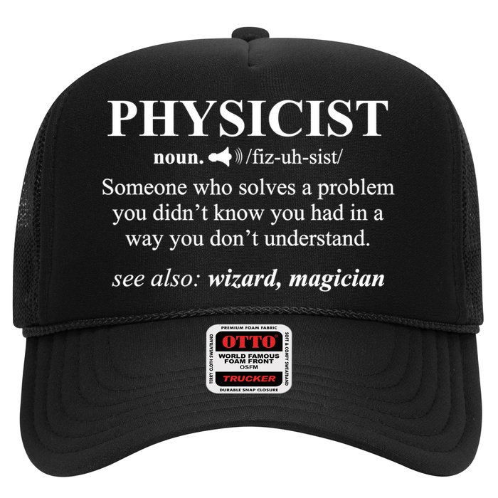 Physicist Definition Wizard Scientist Physics Tshirt Funny Trucker Hat