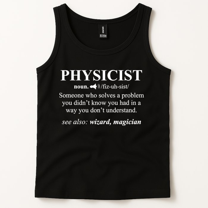 Physicist Definition Wizard Scientist Physics Tshirt Funny Tank Top