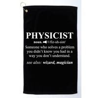 Physicist Definition Wizard Scientist Physics Tshirt Funny Golf Towel