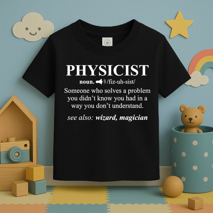 Physicist Definition Wizard Scientist Physics Tshirt Funny Toddler T-Shirt