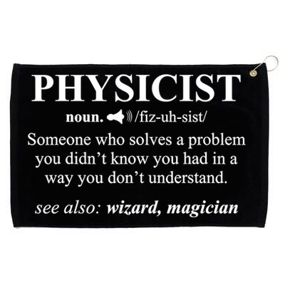 Physicist Definition Wizard Scientist Physics Tshirt Funny Grommeted Golf Towel
