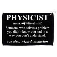 Physicist Definition Wizard Scientist Physics Tshirt Funny Grommeted Golf Towel