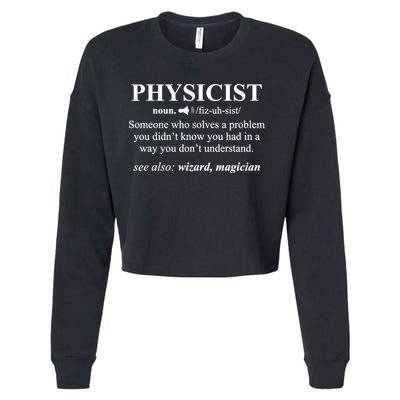 Physicist Definition Wizard Scientist Physics Tshirt Funny Cropped Pullover Crew