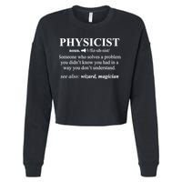 Physicist Definition Wizard Scientist Physics Tshirt Funny Cropped Pullover Crew