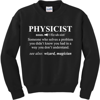 Physicist Definition Wizard Scientist Physics Tshirt Funny Kids Sweatshirt