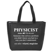 Physicist Definition Wizard Scientist Physics Tshirt Funny Zip Tote Bag