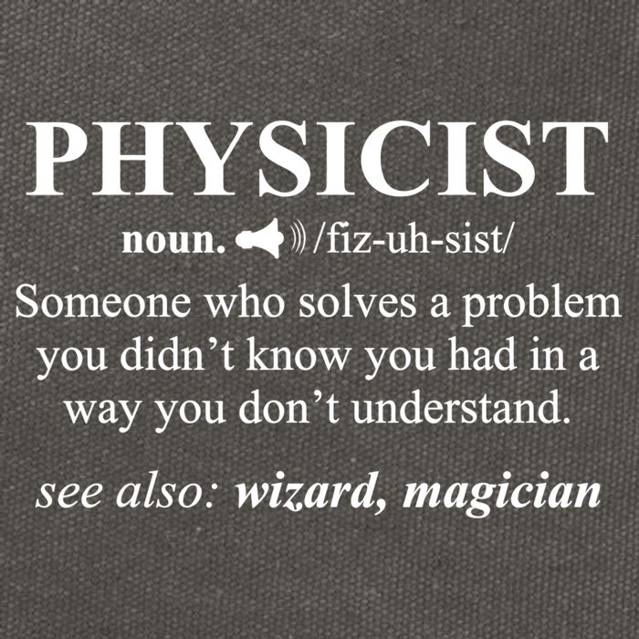 Physicist Definition Wizard Scientist Physics Tshirt Funny Cotton Canvas Backpack