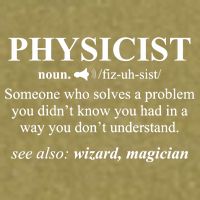 Physicist Definition Wizard Scientist Physics Tshirt Funny Garment-Dyed Women's Muscle Tee