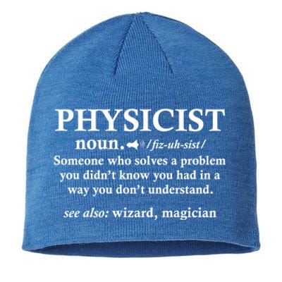 Physicist Definition Wizard Scientist Funny Physics Gift Sustainable Beanie