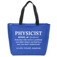 Physicist Definition Wizard Scientist Funny Physics Gift Zip Tote Bag