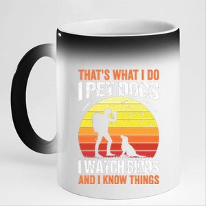 Pet Dogs Watch Birds 11oz Black Color Changing Mug