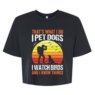 Pet Dogs Watch Birds Bella+Canvas Jersey Crop Tee