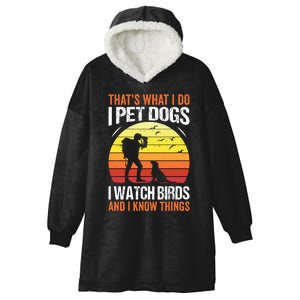 Pet Dogs Watch Birds Hooded Wearable Blanket