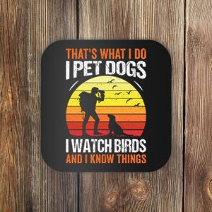 Pet Dogs Watch Birds Coaster