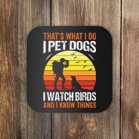 Pet Dogs Watch Birds Coaster