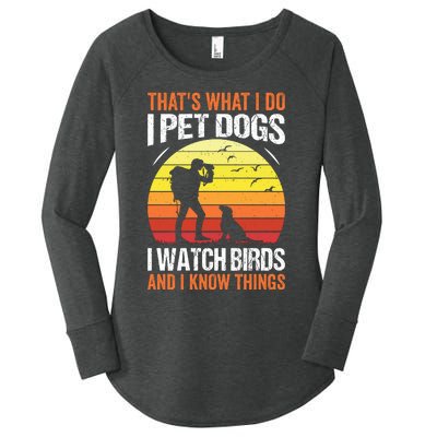 Pet Dogs Watch Birds Women's Perfect Tri Tunic Long Sleeve Shirt