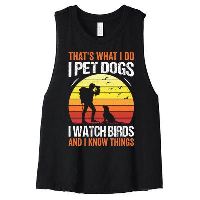 Pet Dogs Watch Birds Women's Racerback Cropped Tank