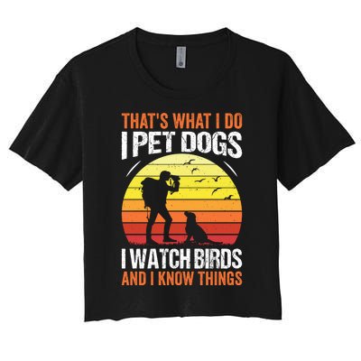 Pet Dogs Watch Birds Women's Crop Top Tee