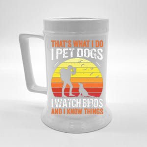 Pet Dogs Watch Birds Beer Stein