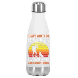 Pet Dogs Watch Birds Stainless Steel Insulated Water Bottle