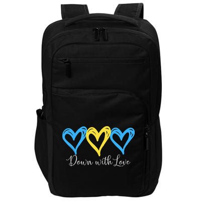 Pretty Down With Love World Down Syndrome Awareness Day Impact Tech Backpack