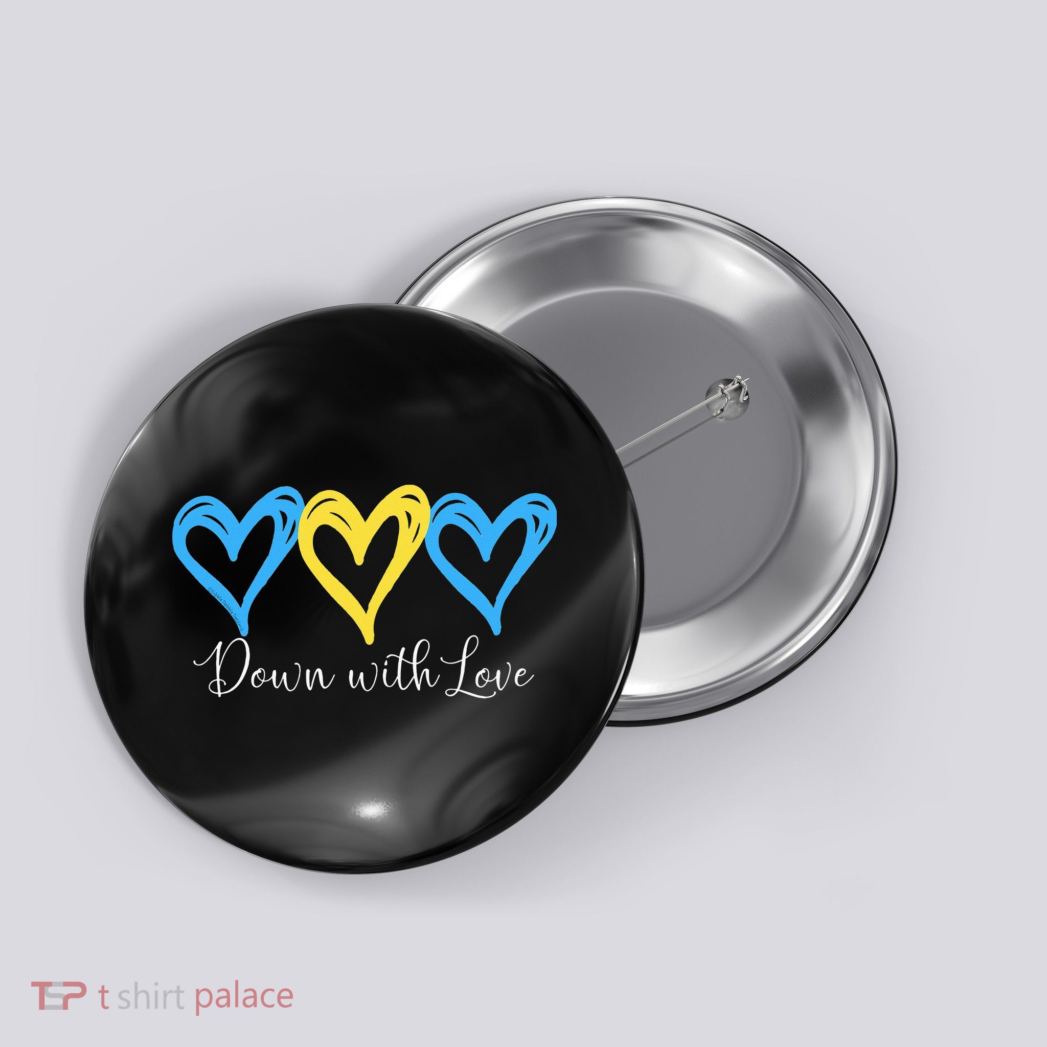 Pretty Down With Love World Down Syndrome Awareness Day Button