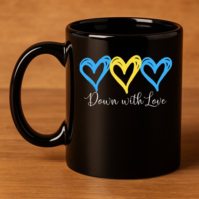 Pretty Down With Love World Down Syndrome Awareness Day 11oz C Handle Ceramic Mug