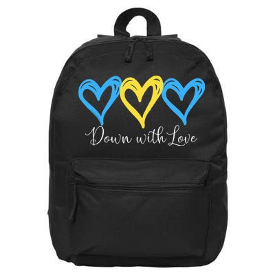 Pretty Down With Love World Down Syndrome Awareness Day 16 in Basic Backpack
