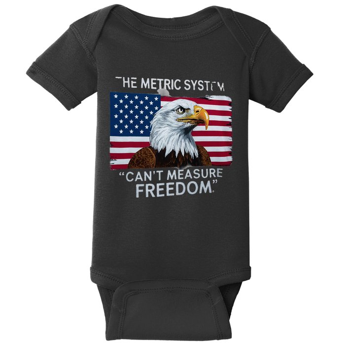 Patriotic Design With American Flag Eagle Measure Freedom Baby Bodysuit