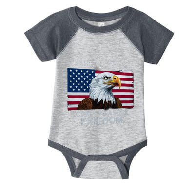 Patriotic Design With American Flag Eagle Measure Freedom Infant Baby Jersey Bodysuit