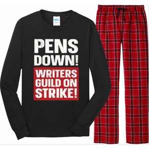 Pens Down Writers Guild Of America WGA Strike Pencils Down Long Sleeve Pajama Set