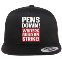 Pens Down Writers Guild Of America WGA Strike Pencils Down Flat Bill Trucker Hat