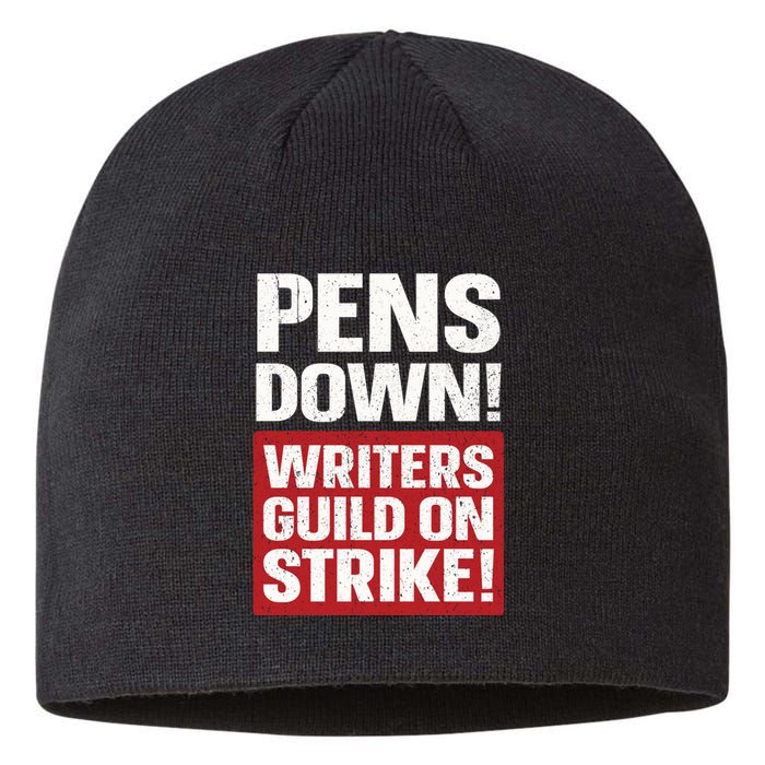 Pens Down Writers Guild Of America WGA Strike Pencils Down Sustainable Beanie