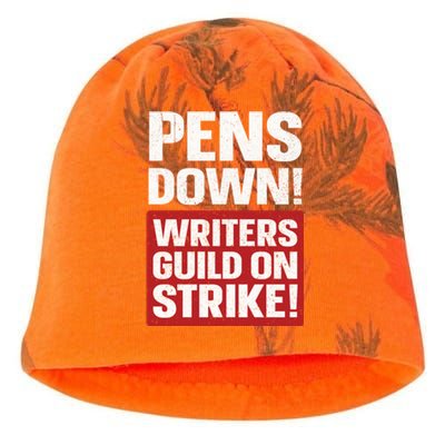 Pens Down Writers Guild Of America WGA Strike Pencils Down Kati - Camo Knit Beanie