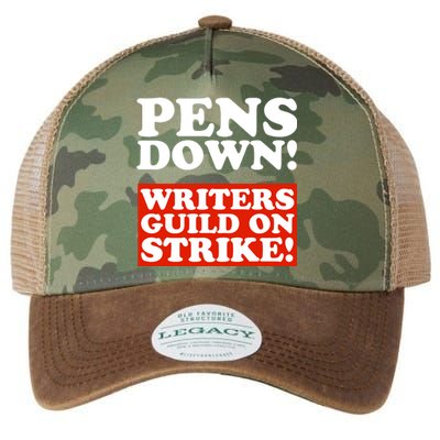 Pens Down Writers Guild On Strike Anti Ai Chatbots Wga Legacy Tie Dye Trucker Hat