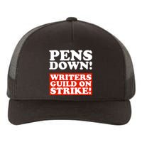 Pens Down Writers Guild On Strike Anti Ai Chatbots Wga Yupoong Adult 5-Panel Trucker Hat