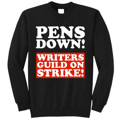 Pens Down Writers Guild On Strike Anti Ai Chatbots Wga Sweatshirt