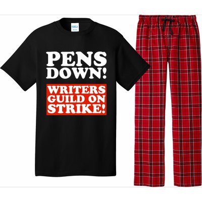 Pens Down Writers Guild On Strike Anti Ai Chatbots Wga Pajama Set