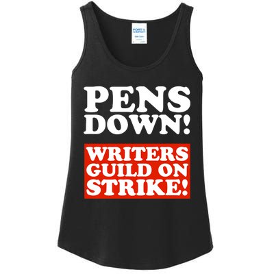 Pens Down Writers Guild On Strike Anti Ai Chatbots Wga Ladies Essential Tank