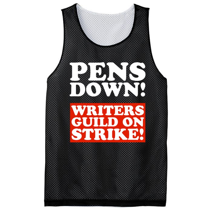 Pens Down Writers Guild On Strike Anti Ai Chatbots Wga Mesh Reversible Basketball Jersey Tank