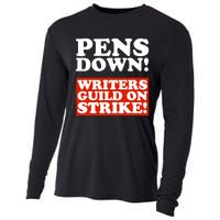 Pens Down Writers Guild On Strike Anti Ai Chatbots Wga Cooling Performance Long Sleeve Crew