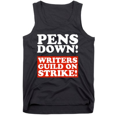 Pens Down Writers Guild On Strike Anti Ai Chatbots Wga Tank Top