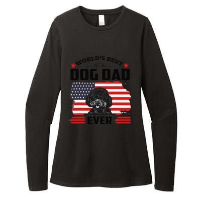 Poodle Dog World's Best Dog Dad Ever Gift For Father's Day Womens CVC Long Sleeve Shirt