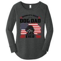 Poodle Dog World's Best Dog Dad Ever Gift For Father's Day Women's Perfect Tri Tunic Long Sleeve Shirt