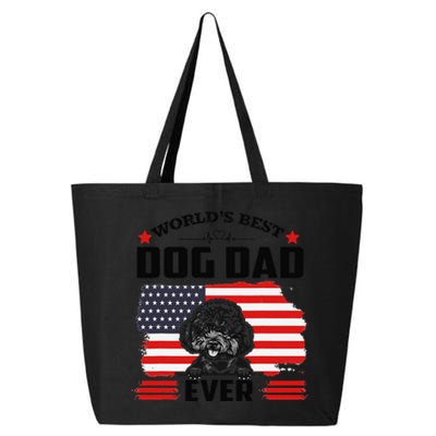 Poodle Dog World's Best Dog Dad Ever Gift For Father's Day 25L Jumbo Tote