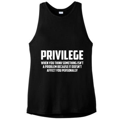 Privilege Definition When It Doesn't Affect You Personally Ladies PosiCharge Tri-Blend Wicking Tank