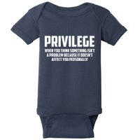 Privilege Definition When It Doesn't Affect You Personally Baby Bodysuit